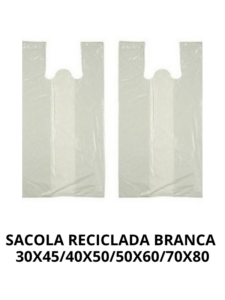 sacola reciclada branca